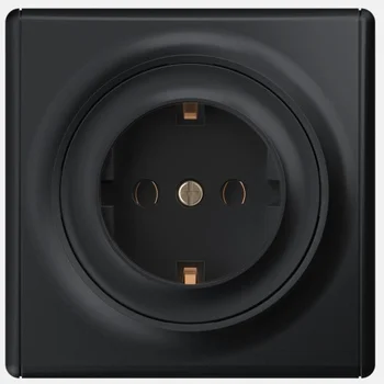 Розетка 1-м СП Florence 16А IP20 с заземл. винтов. клеммы механизм черн. (1E10201303) OneKeyElectro