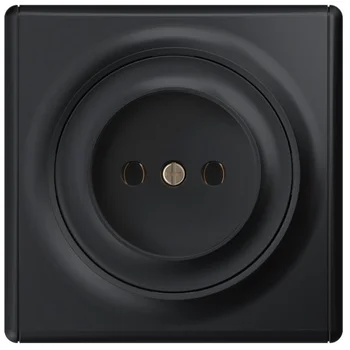 Розетка 1-м СП Florence 16А IP20 без заземл. винтов. клеммы механизм черн. (1E10301303) OneKeyElectr