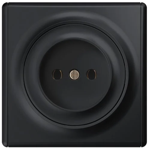Розетка 1-м СП Florence 16А IP20 без заземл. винтов. клеммы механизм черн. (1E10301303) OneKeyElectr
