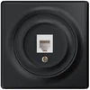Розетка компьютерная 1-м СП Florence RJ45 кат.5E механизм черн. (1E20701303) OneKeyElectro 2172816