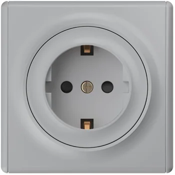 Розетка 1-м СП Florence 16А IP20 с заземл. защ. шторки винтов. клеммы механизм сер. (1E10101302) One