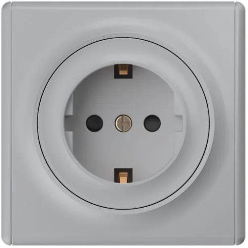 Розетка 1-м СП Florence 16А IP20 с заземл. защ. шторки винтов. клеммы механизм сер. (1E10101302) One