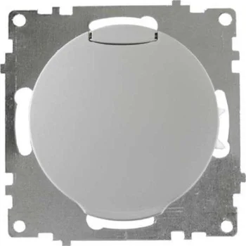 Розетка 1-м СП Florence 16А IP20 с заземл. винтов. контакты с крышкой механизм сер. (1E10501302) One