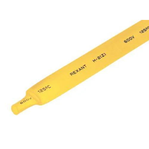 Трубка термоусадочная 9.0/4.5 1м желт. REXANT 20-9002