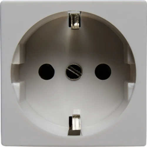 Розетка электрическая 2К+З (белый)
