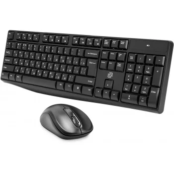 Клавиатура + мышь Оклик S260W клав:черный мышь:черный USB беспроводная Multimedia (2066170)