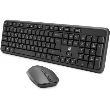 Клавиатура + мышь Оклик S277W клав:серый мышь:серый USB беспроводная Multimedia (2066173)