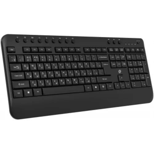 Клавиатура Оклик K257W черный USB беспроводная Multimedia (подставка для запястий) (2070286)