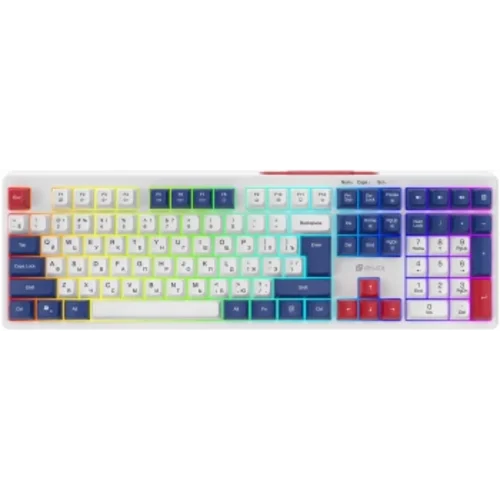 Клавиатура Оклик 725G белый/красный USB Multimedia for gamer LED (2070294) кабель 1.8м