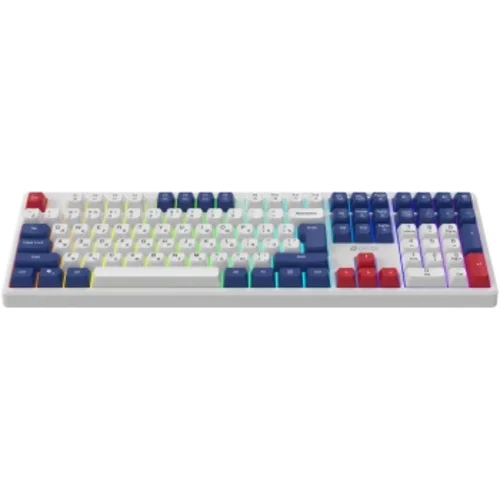 Клавиатура Оклик 725G белый/красный USB Multimedia for gamer LED (2070294) кабель 1.8м