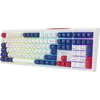 Клавиатура Оклик 725G белый/красный USB Multimedia for gamer LED (2070294) кабель 1.8м