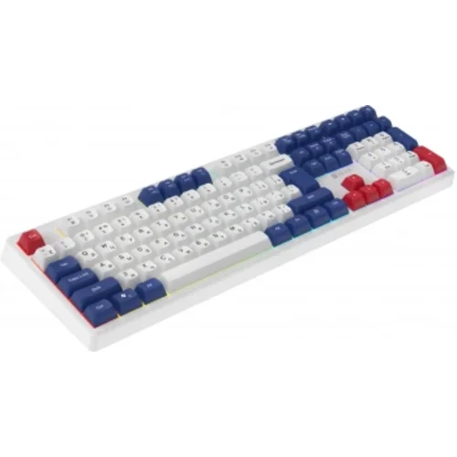 Клавиатура Оклик 725G белый/красный USB Multimedia for gamer LED (2070294) кабель 1.8м