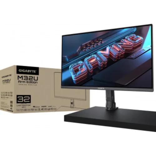Монитор Gigabyte 31.5" M32U AE черный IPS LED 1ms 16:9 HDMI M/M HAS Piv 350cd 178гр/178гр 3840x2160