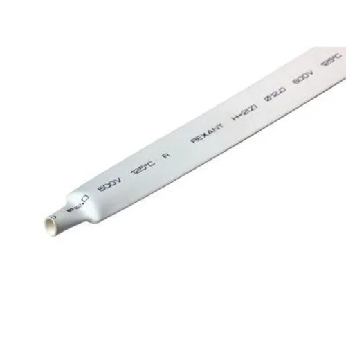 Трубка термоусадочная 12.0/6.0 1м бел. REXANT 21-2001