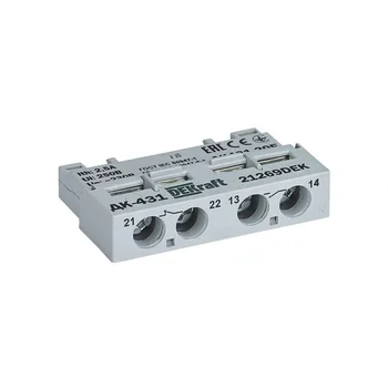 Контакт дополнительный фронтальный 1НО+1НЗ для ВА-431 DEKraft 21269DEK