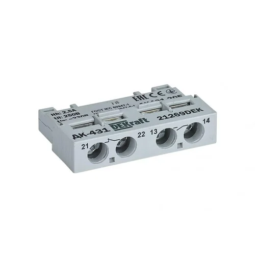 Контакт дополнительный фронтальный 1НО+1НЗ для ВА-431 DEKraft 21269DEK