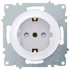 Розетка 1-м СП Florence 16А IP20 с заземл. защ. шторки винтов. контакты механизм бел. (1E10101300) O