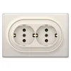 Розетка 2-м СП Florence 16А IP20 с заземл. винт. контакты беж. 1E10401301 OneKeyElectro 2172790