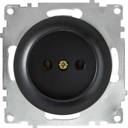 Розетка 1-м СП Florence 16А IP20 без заземл. винтов. клеммы механизм черн. (1E10301303) OneKeyElectr