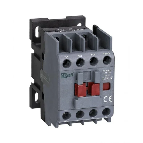 Контактор КМ-102 3п 9А кат. 230В AC 1НО AC-3 AC-4 DEKraft 22001DEK