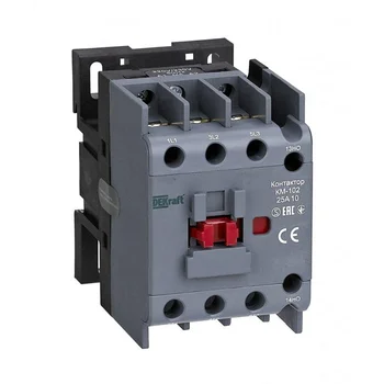 Контактор КМ-102 3п 25А кат. 230В AC 1НО AC-3 AC-4 DEKraft 22004DEK
