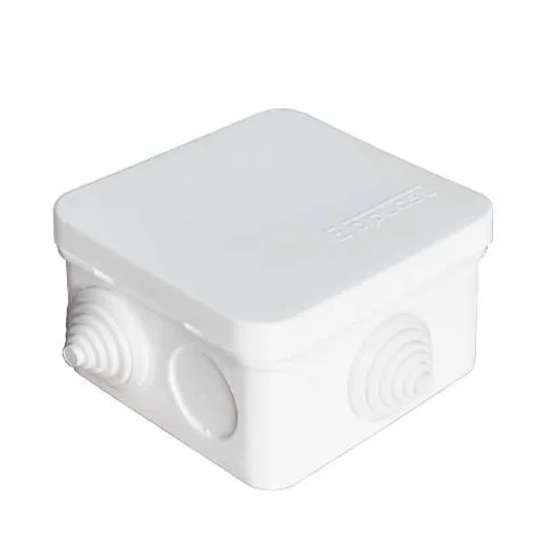 Коробка распределительная ОП 75х75х45мм IP54 6 выходов 3 гермоввода крышка защелкивающаяся бел. Eppl