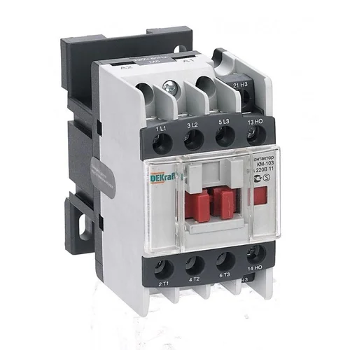 Контактор КМ-103 9А кат. 220В AC 1НО+1НЗ AC-3 DEKraft 22103DEK