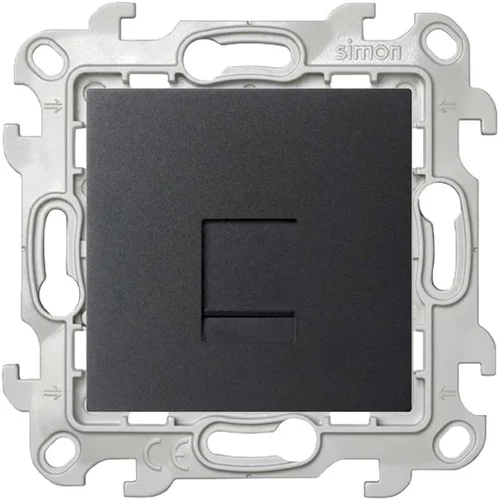 Розетка компьютерная СП Simon 24 RJ45 кат.5E UTP IP20 механизм графит Simon 2410598-038