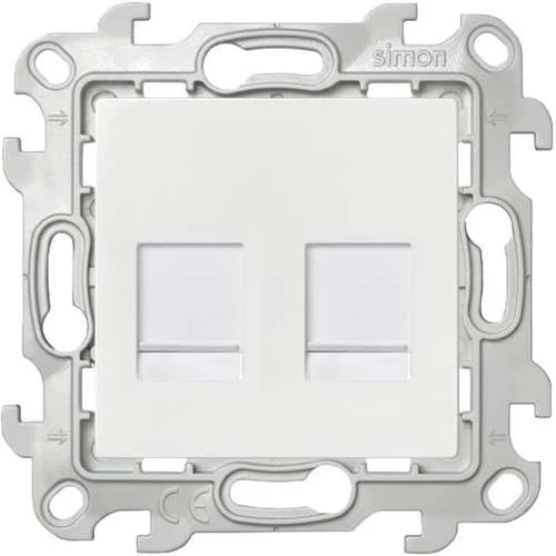 Розетка компьютерная 2-м СП Simon24 RJ45 кат.5E UTP IP20 механизм бел. Simon 2450593-030