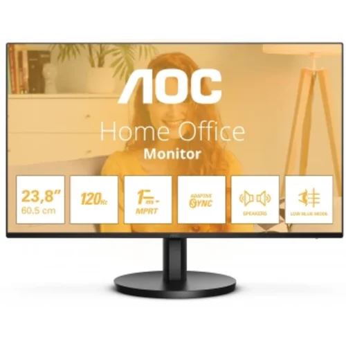 Монитор AOC 23.8" 24B3QA2 черный IPS LED 16:9 HDMI M/M матовая 300cd 178гр/178гр 1920x1080 120Hz VGA