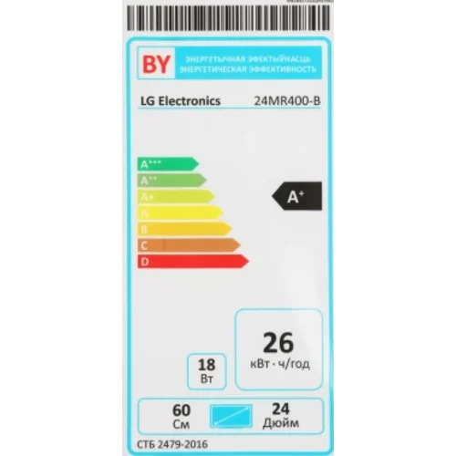 Монитор LG 23.8" 24MR400-B черный IPS LED 16:9 HDMI матовая 250cd 178гр/178гр 1920x1080 100Hz FreeSy