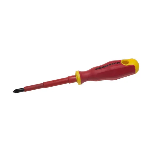 Отвертка STAYER "PROFI" "ELECTRO" диэлектрическая до 1000В, двухкомп рукоятка, PH No 2 х 100мм