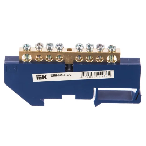 Шина нулевая на DIN-изол. ШНИ 6х9-8-Д-С IEK YNN10-69-8D-K07