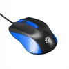 Мышь Оклик 225M черный/синий оптическая (1200dpi) USB (3but)