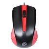 Мышь Оклик 225M черный/красный оптическая (1200dpi) USB для ноутбука (3but)