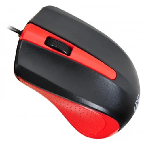 Мышь Оклик 225M черный/красный оптическая (1200dpi) USB для ноутбука (3but)