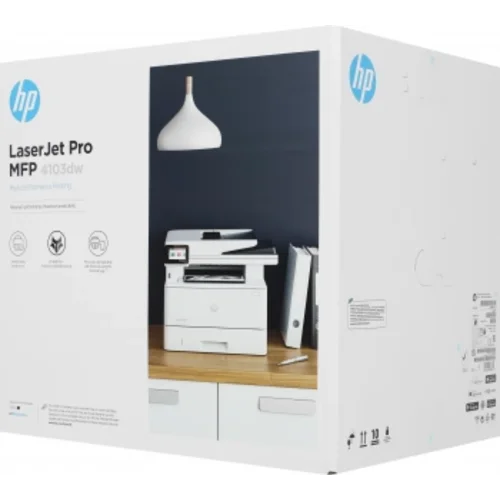 МФУ лазерный HP LaserJet Pro 4103dw (2Z627A) A4 Duplex Net WiFi белый