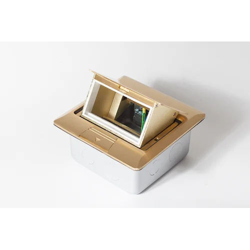 Люк на 2 поста (45х45), латунь, с металлической коробкой, IP44