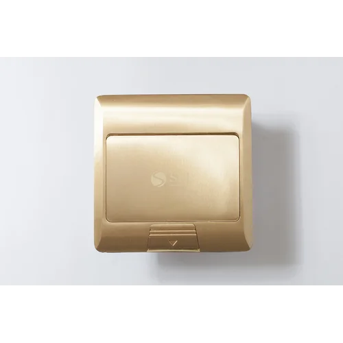 Люк на 2 поста (45х45), латунь, с металлической коробкой, IP44