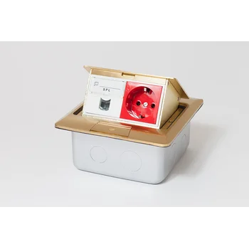 Люк на 2 поста (45х45), латунь, с металлической коробкой, IP44