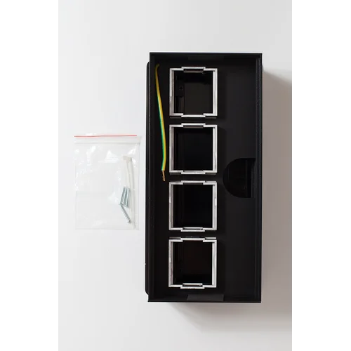 Люк настольный на 4 поста (45х45), металл, черный, IP20