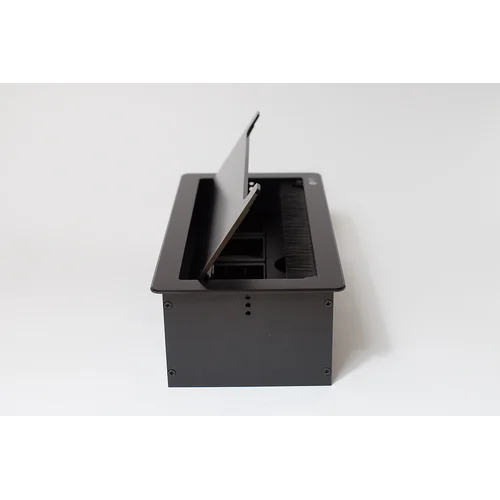 Люк настольный на 4 поста (45х45), металл, черный, IP20