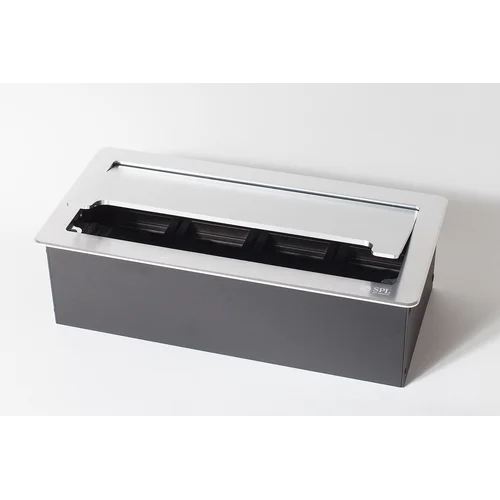 Люк настольный на 4 поста (45х45), металл, серебро, IP20