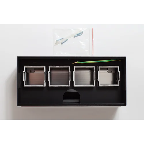 Люк настольный на 4 поста (45х45), металл, серебро, IP20