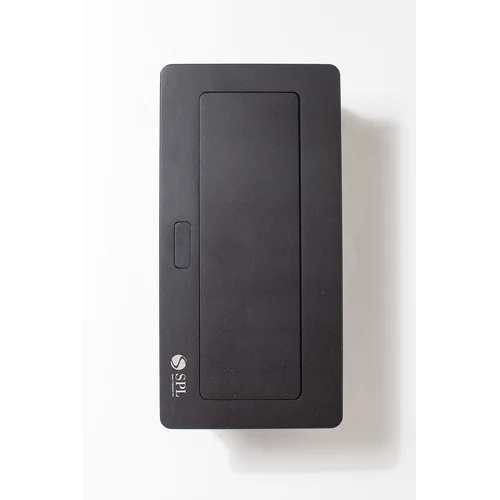 Люк на 3 поста (45х45), металл, черный с пластиковой коробкой, IP40