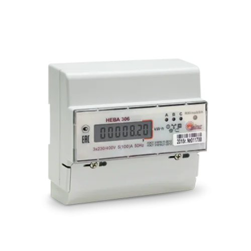 Счетчик "НЕВА" 306 1S0 5(60) трехфазный, однотарифный
