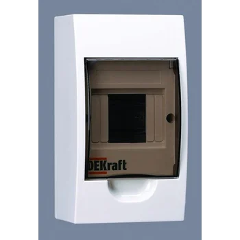 Корпус навесной ЩРН-П-4 20х11х9 4мод.IP41 пластик. DEKraft 31008DEK