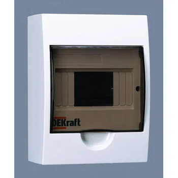 Корпус навесной ЩРН-П-6 20х15х10 6мод. IP41 пластик. DEKraft 31009DEK