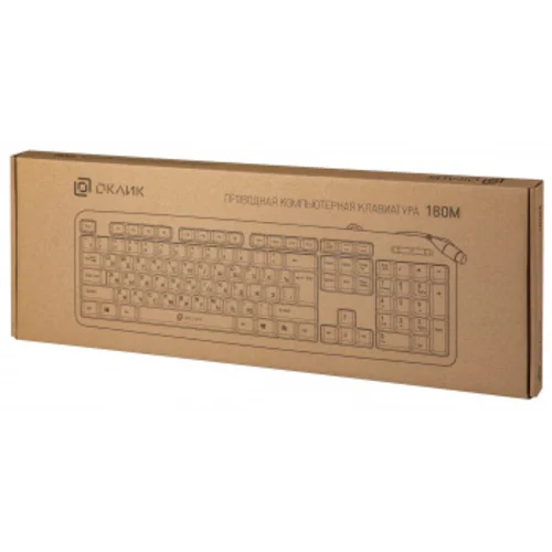 Клавиатура Оклик 180M черный PS/2 (313180)