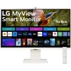 Монитор LG 31.5" MyView 32SR85U-W белый IPS LED 16:9 HDMI M/M Cam матовая HAS 400cd 178гр/178гр 3840